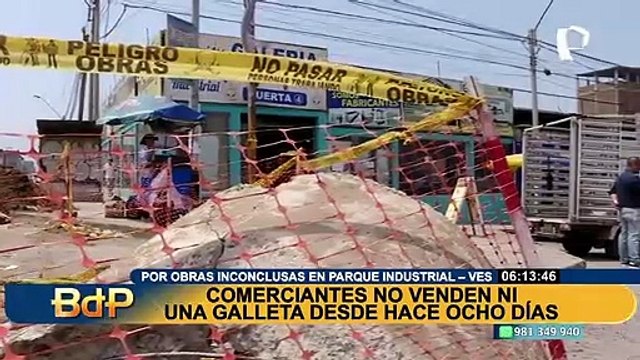 VES: Comerciantes de la Zona Industrial denuncian que obras inconclusas perjudican sus negocios