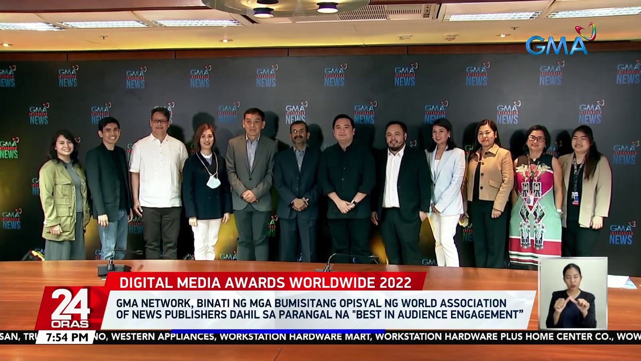 GMA Network, binati ng mga bumisitang opisyal ng World Association of News Publishers dahil sa parangal na "Best in Audience Engagement” | 24 Oras