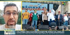 Federación de educadores colombianos convocan a movilizaciones por mejoras salariales