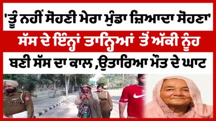ਸੱਸ ਨੂੰਹ ਨੂੰ ਸੋਹਣੀ ਨਾ ਹੋਣ ਦੇ ਮਾਰਦੀ ਸੀ ਤਾਨ੍ਹੇ, ਬਣੀ ਸੱਸ ਦਾ ਕਾਲ ,ਉਤਾਰਿਆ ਮੌਤ ਦੇ ਘਾਟ | OneIndia Punjabi