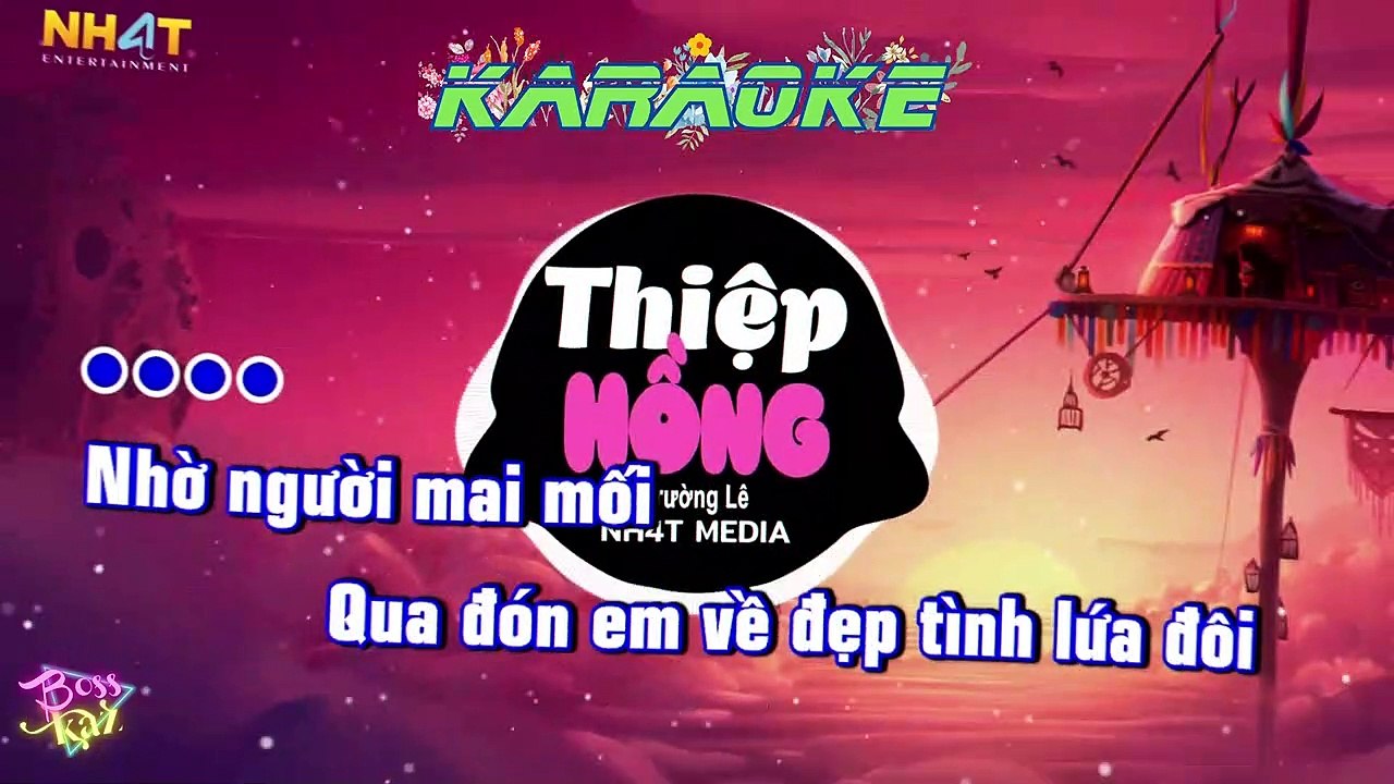 KARAOKE - THIỆP HỒNG - NH4T REMIX - Video Dailymotion