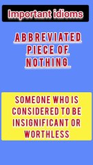 Important idioms