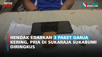 Hendak Edarkan 3 Paket Ganja Kering, Pria di Sukaraja Sukabumi Diringkus