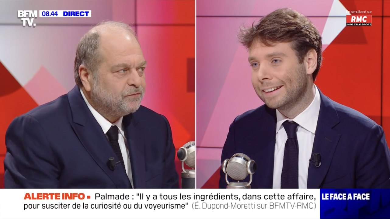 "Oui, vas-y" : Benjamin Duhamel très critiqué après avoir tutoyé le ministre de la Justice Éric Dupond-Moretti
