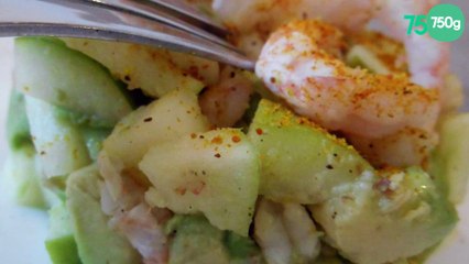 Tartare crevette, pomme verte & avocat