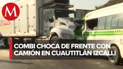 Muere conductor de transporte público en accidente en autopista Chamapa-Lechería