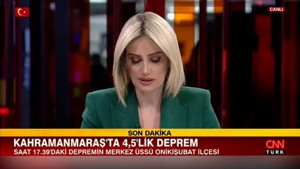 Kahramanmaraş'ta 4.5 büyüklüğünde deprem