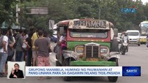 Ilegal ang ikinakasang tigil-pasada ng ilang transport group sa susunod na linggo -- Commuter group | Saksi