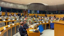 Eurodiputats abandonen l'hemicicle per la intervenció de Dolors Montserrat