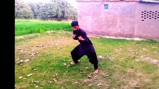Shaolin Wushu Kung butterfly kick tutorial by Ahmed Ali Nizamani