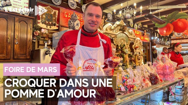 Les petits plaisirs de la Foire de mars : la pomme d'amour
