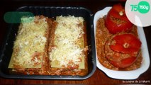 2 plats : presque la même recette : lasagnes et tomates farcies