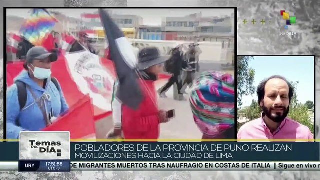Perú: Pobladores de la provincia de Puno se movilizan rumbo a Lima para mantener protestas sociales