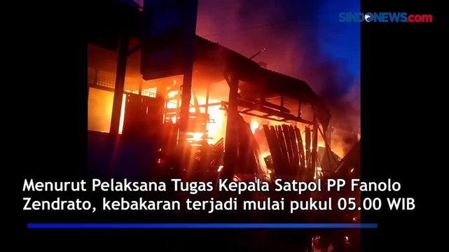 35 Ruko Milik Warga Gunungsitoli Hangus Terbakar
