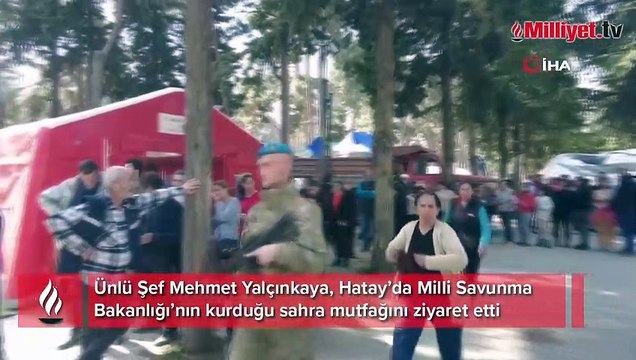 Ünlü Şef Mehmet Yalçınkaya MSB’nin sahra mutfağını ziyaret etti
