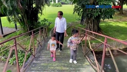 Begini Momen Jokowi Bersama Dua Cucunya Jan Ethes dan Sedah Mirah