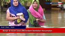 Banjir di Aceh Utara Merendam Sembilan Kecamatan