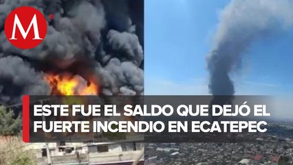 Controlan incendio en fábrica de plástico en Ecatepec