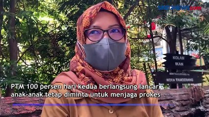 Hari Kedua PTM 100 Persen, Siswa SD di Kota Tangerang Mengaku Senang