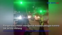 Viral! Polisi dan Pengendara Motor Nyaris Adu Jotos di Jalan Pematang Siantar
