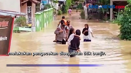 Dandim Jambi Kirim Sembako, Kapolres Bungo dan Dandim Bute Patroli Bersama Bantu Korban Banjir Bungo