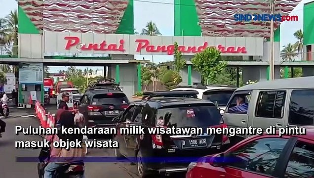 Akhir Libur Nataru, Ribuan Wisatawan Padati Pantai Pangandaran
