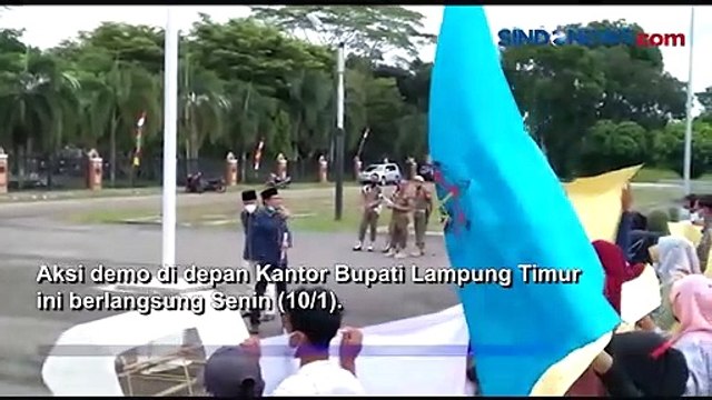 Aksi Demo Bakar Keranda,di Kantor Bupati dan Kejari Lampung Timur
