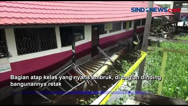 Gedung SD Nyaris Ambruk di Palangkaraya, PTM Siswa Terancam Gagal Digelar