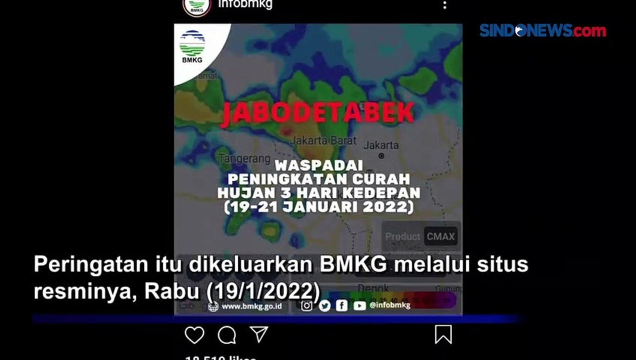 Bmkg Prediksi Cuaca Ekstrem Hari Ke Depan Di Jabodetabek Video Dailymotion