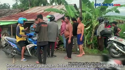 Tersengat Listrik, Pekerja Jaringan Internet di Kubu Raya Terjatuh dari Tiang