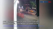 Sempat Dipergoki Korban, Aksi Pencurian Motor di Medan Terekam CCTV