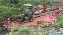 Kecelakaan Beruntun, Tiga Mobil Terjun ke Jurang di Padang Lawas Utara