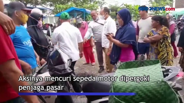Pencuri Motor di Pasar Marelan Nyaris Tewas Dihakimi Massa