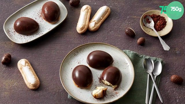 Tiramisu en forme d'oeufs de Pâques