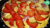 Tarte tatin tomate, courgette et coppa
