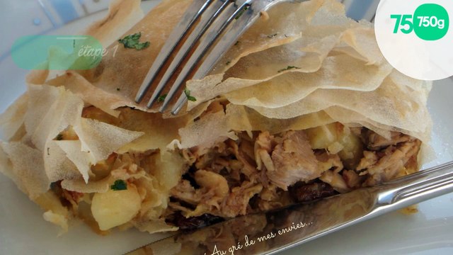 Rouelle de porc et pommes de terre confites en pastilla
