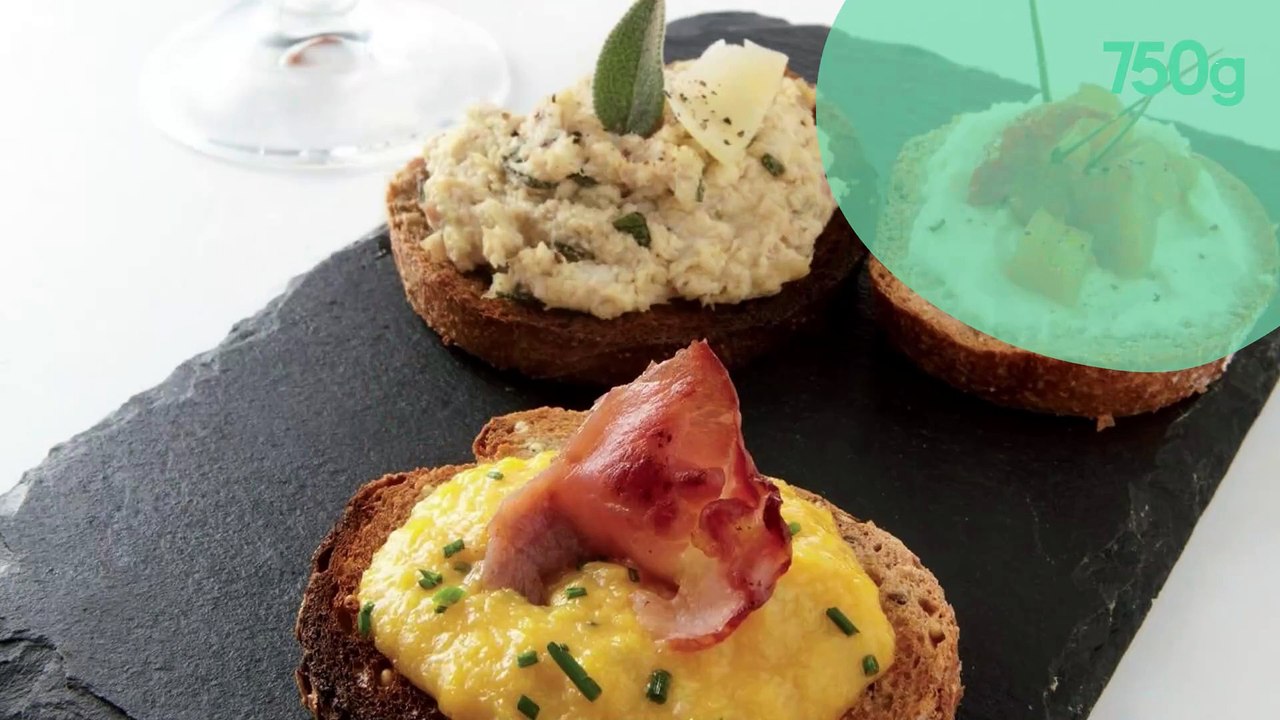 Trio de tartines apéritives