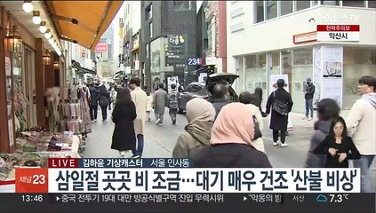 [날씨] 삼일절 건조특보 강화…오후부터 강한 바람