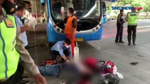 Diduga Terobos Lampu Merah, Motor Tersambar Bus Transjakarta di Cempaka Putih
