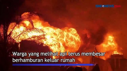 Gudang BBM dan 7 Rumah Terbakar di Medan, Warga Berhamburan