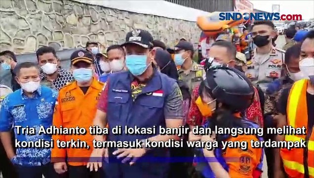 Air Mulai Surut, Plt Wali Kota Bekasi Tinjau Banjir Pondok Gede