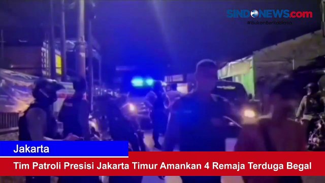 Tim Patroli Presisi Jakarta Timur Amankan 4 Remaja Terduga Begal