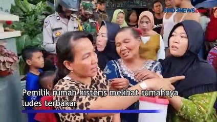 Kebakaran 5 Rumah di Medan, Pemilik Rumah Histeris