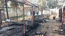Depremzede çadırlarında yangın: 7 çadır kül oldu