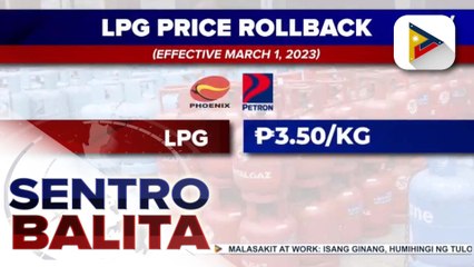 Halos P4 na bawas-presyo sa LPG, sumalubong ngayong unang araw ng Marso