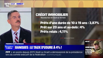 Скачать видео: Le taux d'usure passe à 4% pour les prêts de 20 ans ou plus, dès ce mercredi