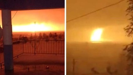 7.7'lik deprem sırasında ürperten görüntüler! İki gölden alevler yükseldi