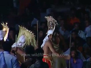 Padayani dancers wearing graphic mask!