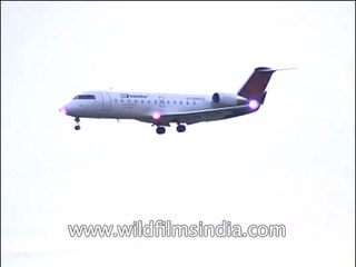 Passenger plane comes barreling down the runway at IGI Airport, Delhi