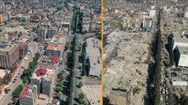 Kahramanmaraş’ta öncesi ve sonrası fotoğraflar korkutucu